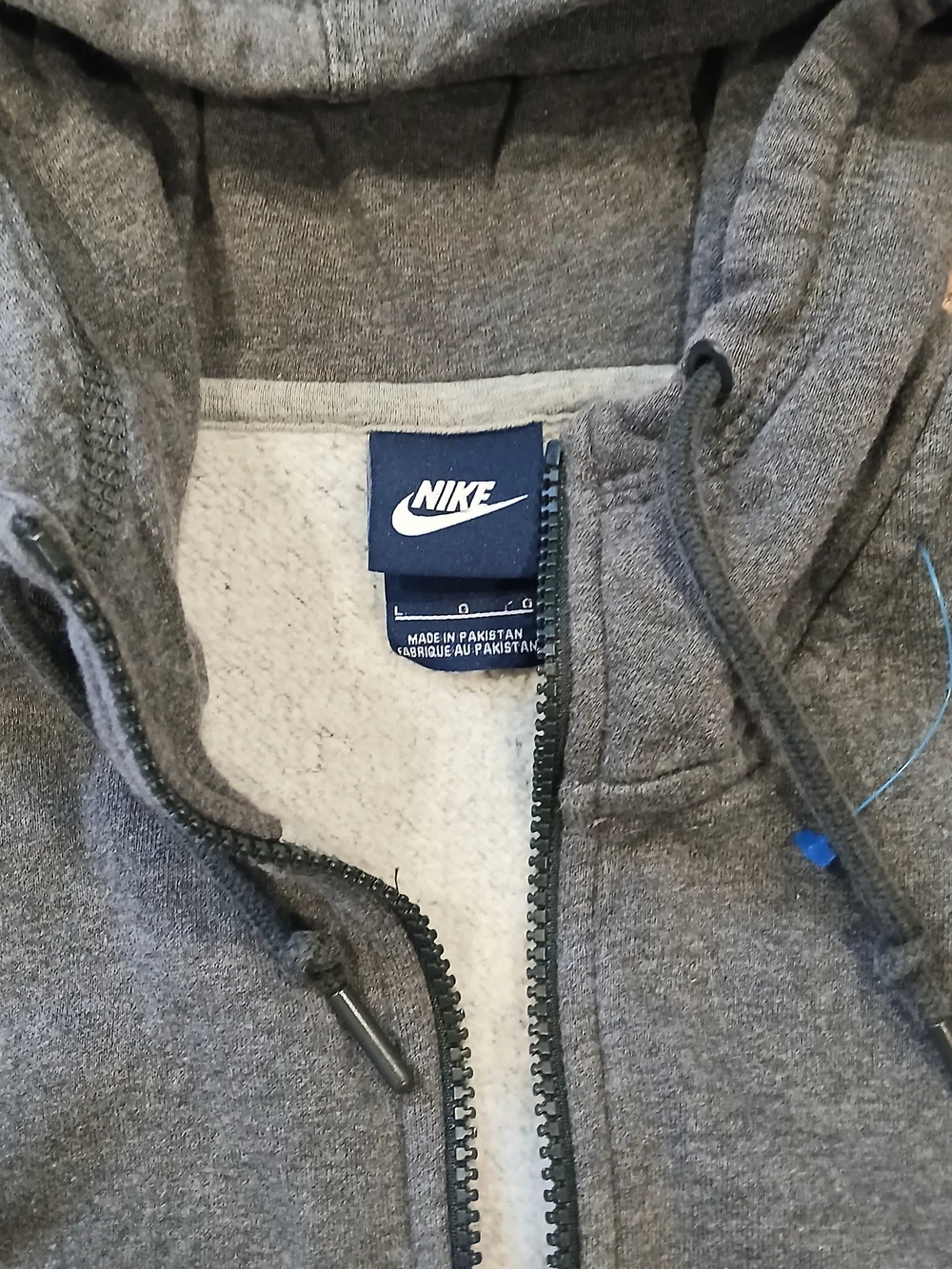 Nike Youth Gray Full-Zip Hoodie Jacket Sz Large Back To School Fall Basics